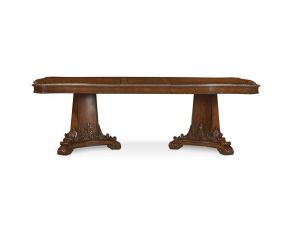 ART Old World Double Pedestal Table in Cherry