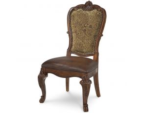 ART Old World Upholstered Back Side Chair in Cherry