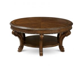 ART Old World Round Cocktail Table in Cherry