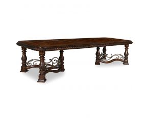 Valencia Trestle Dining Table in Dark Oak