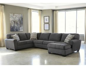 Ambee 3-Piece Sectional with RAF Chaise in Slate Gray