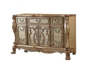 Acme Furniture Dresden Dresser in Gold Patina and Bone Finish