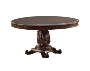 Acme Furniture Vendome Round Dining Table in Cherry Finish