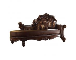 Acme Furniture Vendome Chaise in Cherry Pu