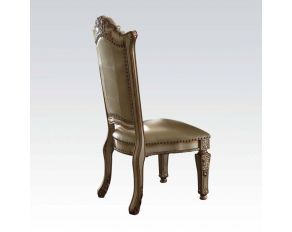 Acme Furniture Vendome Side Chair in Gold Patina and Bone Finish - Set of 2