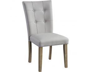 Charnell Set of 2 Sides Chairs in Gray and Oak Finish