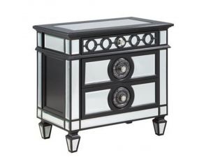 Varian II Nightstand in Black and Silver