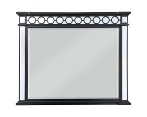 Varian II Mirror in Black and Silver