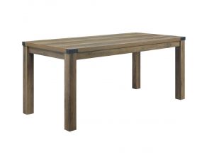 Abiram Rectangular Dining Table in Rustic Oak Finish