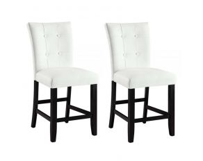 Hussein Set of 2 Counter Height Chairs in White