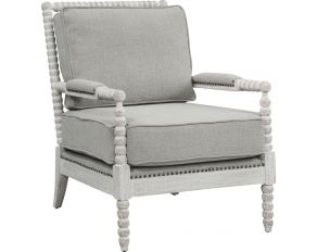 Saraid Accent Chair in Gray and Light Oak Finish