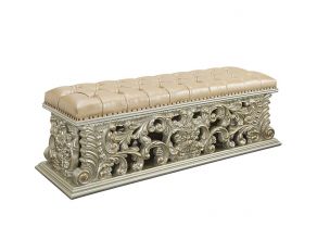 Sorina Bench in Antique Gold Finish