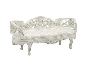 Adara Bench in Antique White Finish