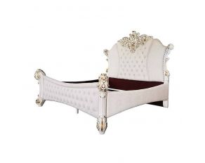 Vendom Eastern King Poster Bed in Ivory and Antique Pearl Finish