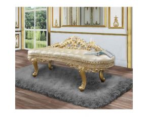 Cabriole Bench in Gold Finish