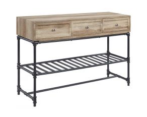 Brantley Rectangular Sofa Table in Oak and Sandy Black Finish