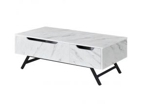 Throm Lift Top Coffee Table in White Finish