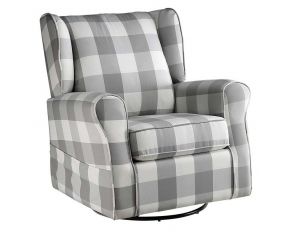 Patli Swivel Chair with Glider in Gray Finish