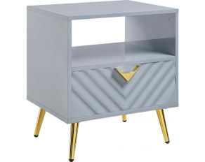 Gaines Rectangular End Table in Gray Finish