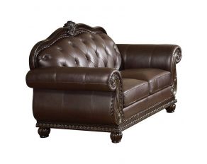 Acme Furniture Anondale Loveseat in Cherry Top Grain Leather