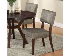 Acme Furniture Drake Espresso Side Chair in Espresso Grey Fabric