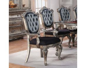 Acme Furniture Chantelle Arm Chair in Antique Platinum - Set of 2