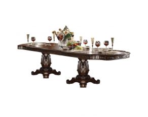 Acme Furniture Vendome Double Pedestal Dining Table in Cherry