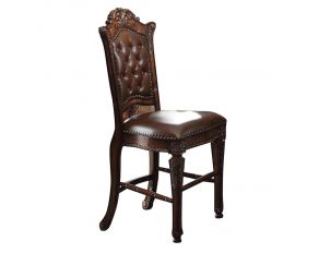 Acme Furniture Vendome Counter Height Chair - PU Back in Cherry - Set of 2