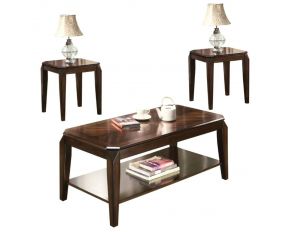 Acme Furniture Docila 3Pc Coffee/End Table Set in Walnut