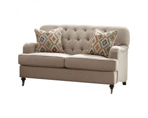 Acme Furniture Alianza Fabric Loveseat in Beige