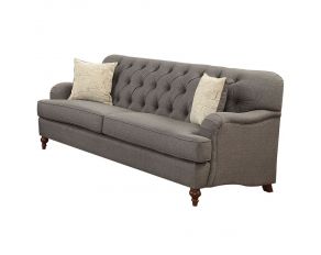 Acme Furniture Alianza Fabric Sofa with 2 Pillows in Dark Gray