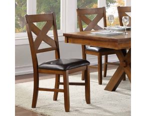 Acme Furniture Apollo 2 Piece Side Chair in Walnut