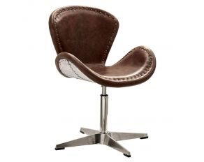 Acme Furniture Brancaster Accent Chair in Brown/Aluminum