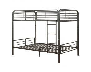 Acme Furniture Bristol Bunk Bed in Gun Metal, Full Over Full