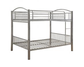 Acme Furniture Cayelynn Bunk Bed in Silver, Full Over Full