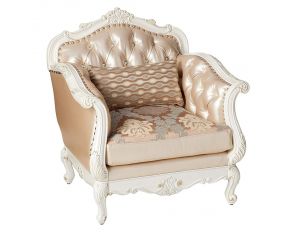 Acme Furniture Chantelle Chair with 1 Pillow in Pearl White