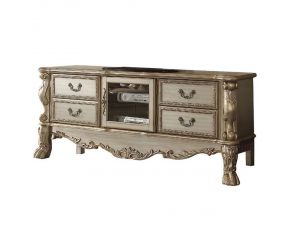 Acme Furniture Dresden Tv Console in Gold Patina/Bone