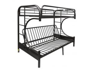 Acme Furniture Eclipse Bunk Bed in Black, Twin XL Over Queen