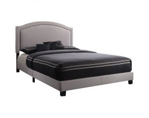 Acme Furniture Garresso Upholstered Bed in Gray, Queen