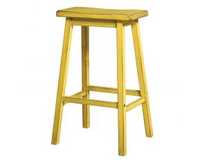 Acme Furniture Gaucho 2 Piece Bar Stool, 29"H in Yellow