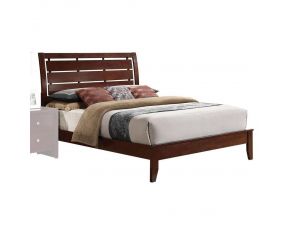 Acme Furniture Ilana Panel Bed in Brown Cherry, King