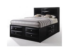 Ireland Full Bed with Storage in Black