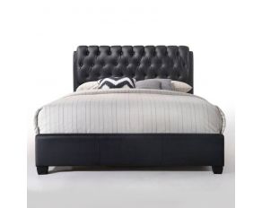 Acme Furniture Ireland II Upholstered Bed in Black Pu, King