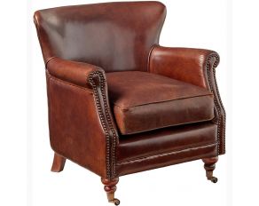 Acme Furniture Leeds Accent Chair in Dark Brown