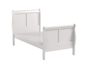 Acme Furniture Louis Philippe III Sleigh Bed in White, Full