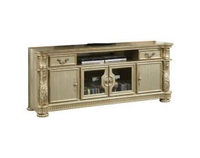 Acme Furniture Vendome II TV Console in Gold Patina & Bone