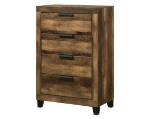 Morales 5 Drawer Chest in Rustic Oak