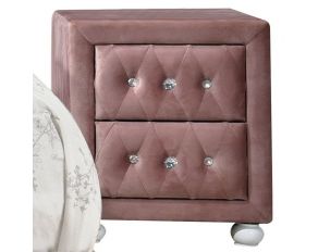 Reggie 2 Drawer Nightstand in Pink