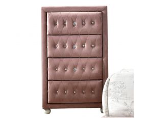 Reggie 4 Drawer Chest in Pink