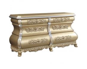 Seville 6 Drawer Dresser in Gold Finish